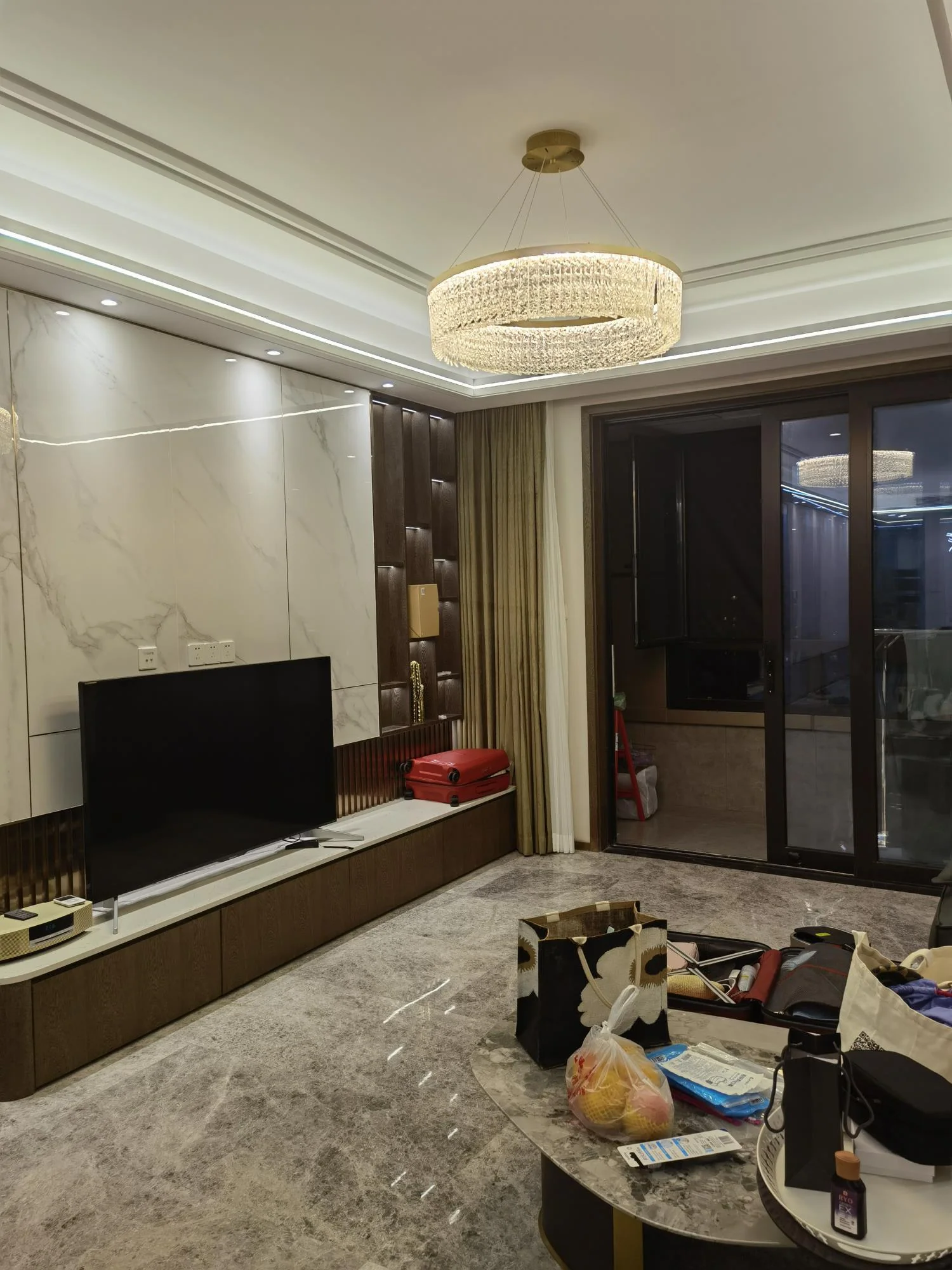 Lustra Chandelier Round Halo Crystal - Image 25