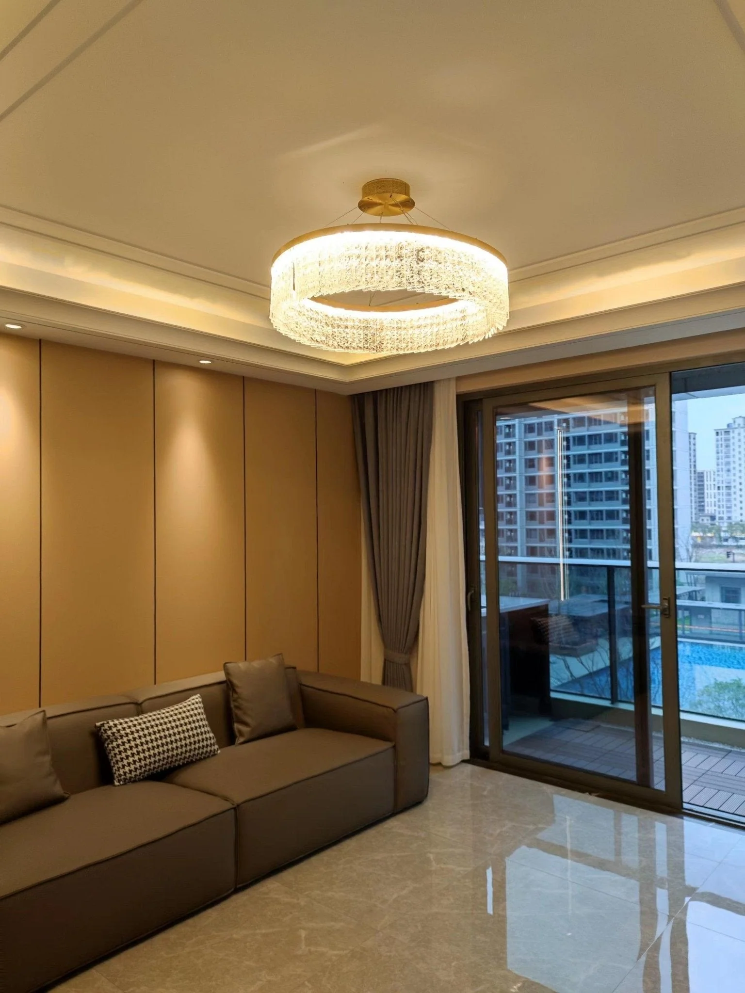 Lustra Chandelier Round Halo Crystal - Image 26