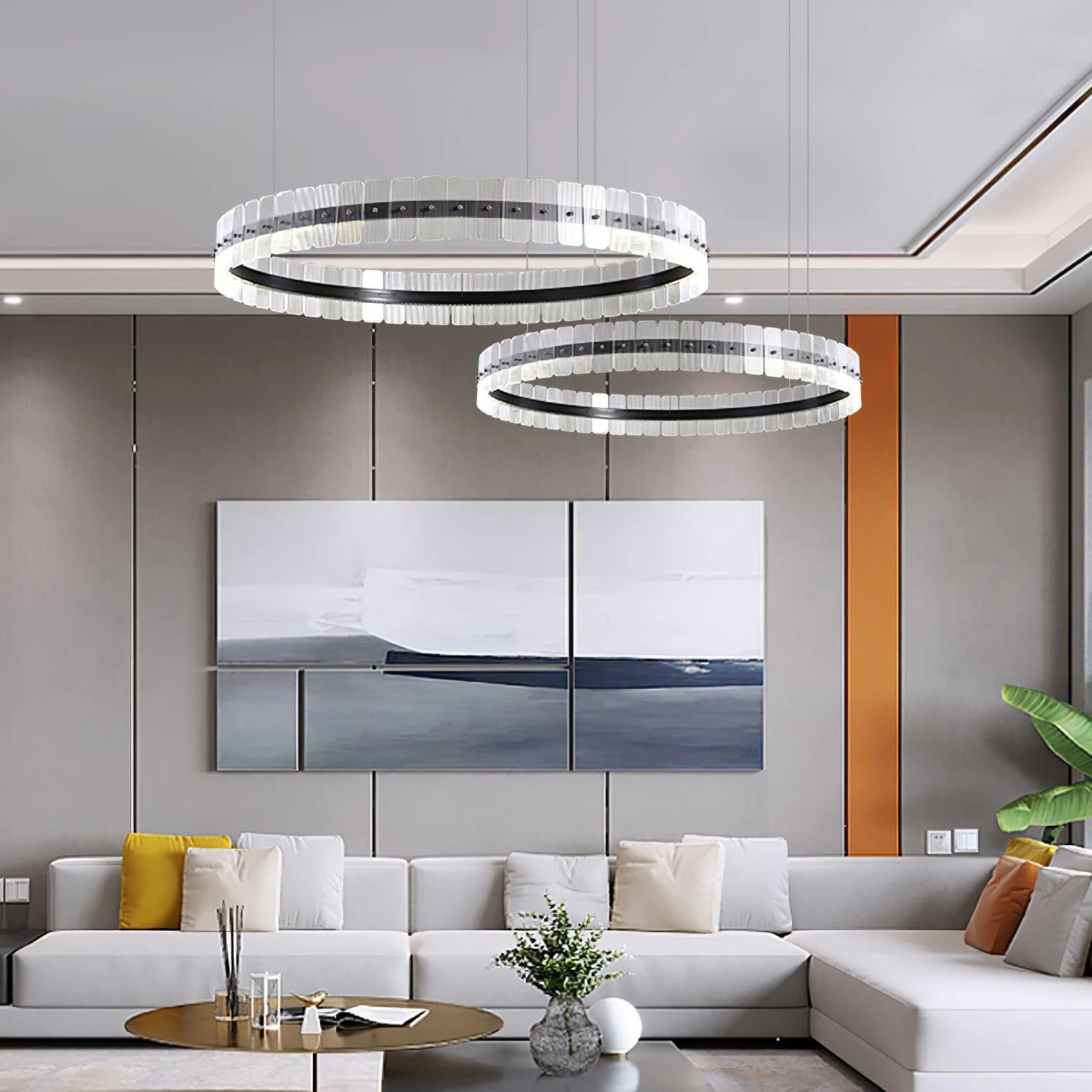 Lustra Chandelier Saturno LED with Blocks - Image 4