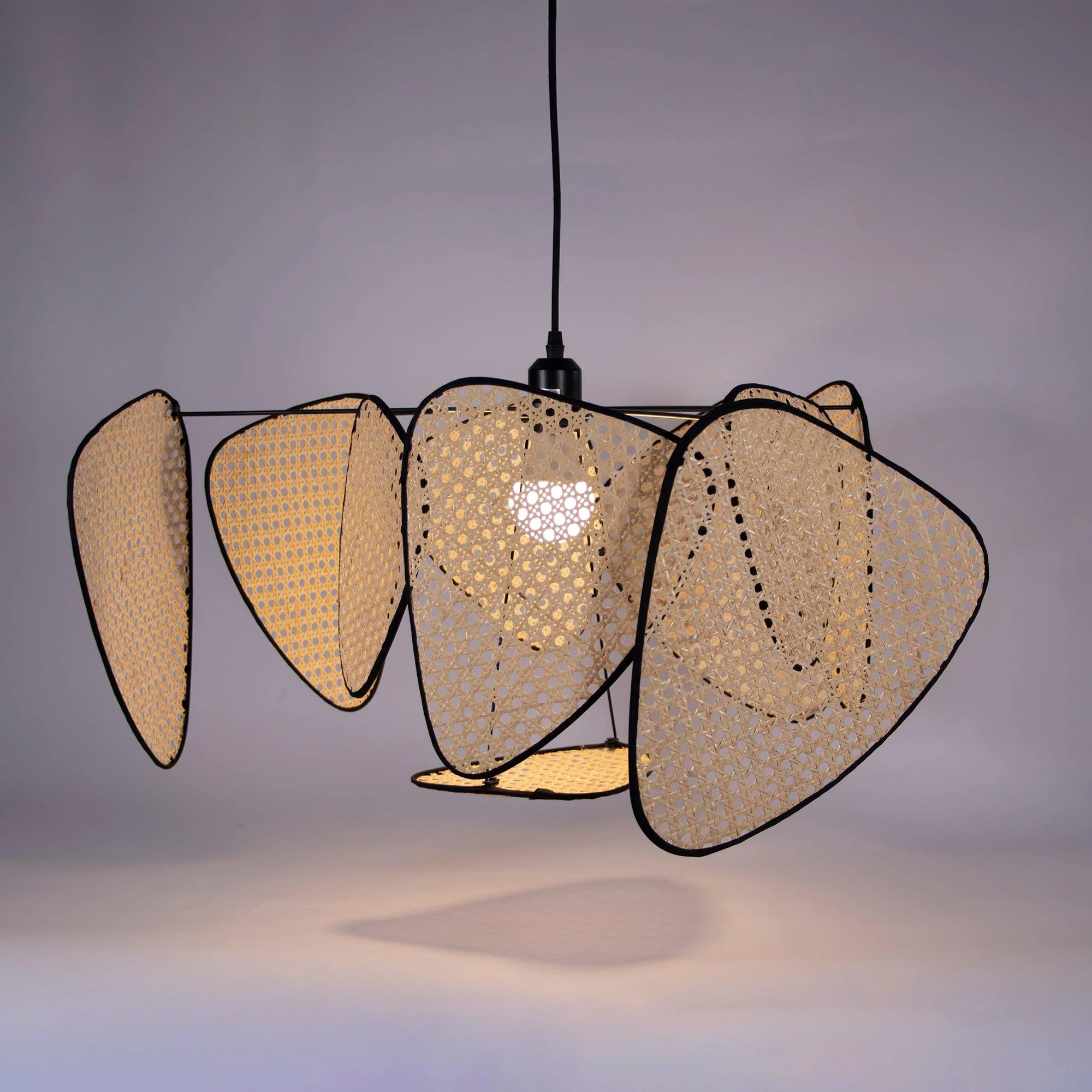 Lustra Chandelier Screen Cannage Suspension Retro - Image 15