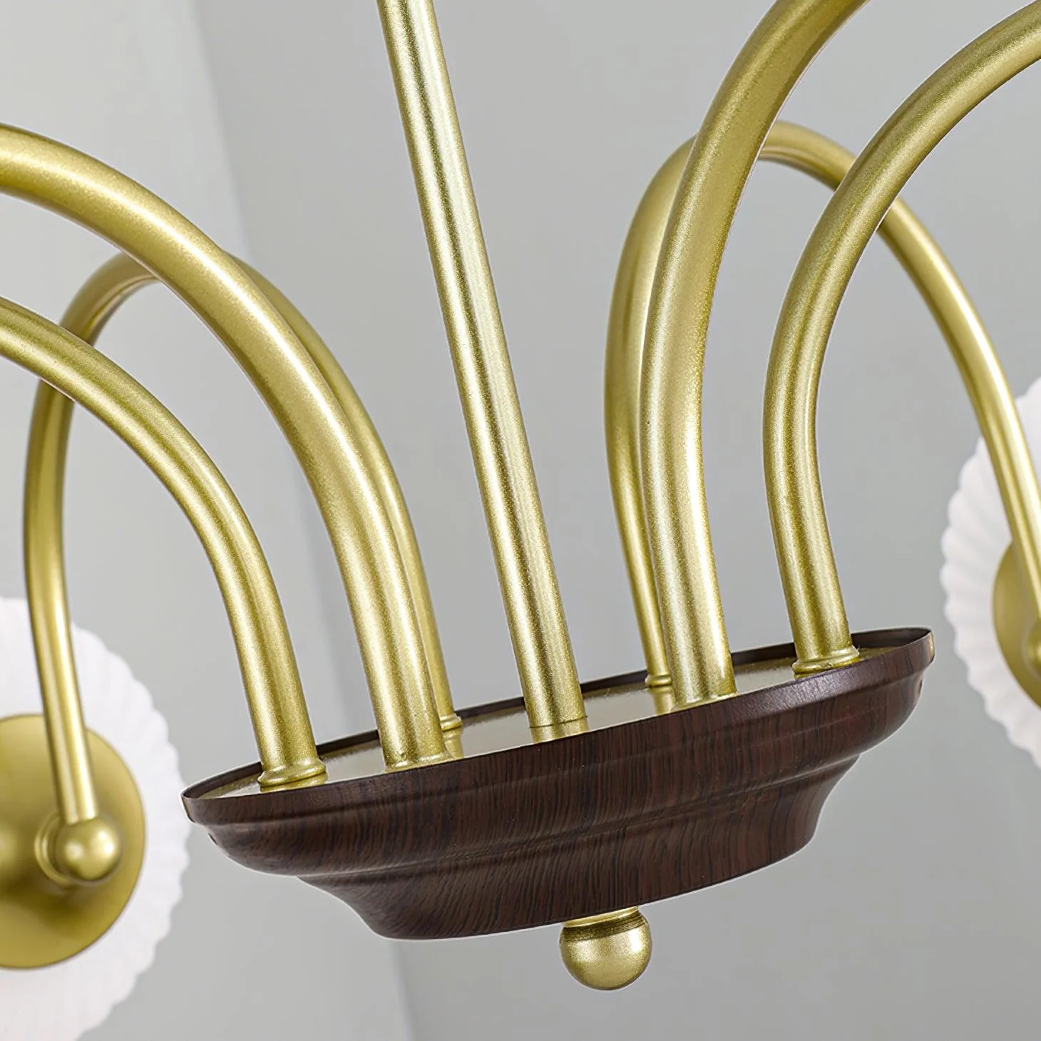 Lustra Chandelier Sculptural Glass Ribbed with Iron - Image 41