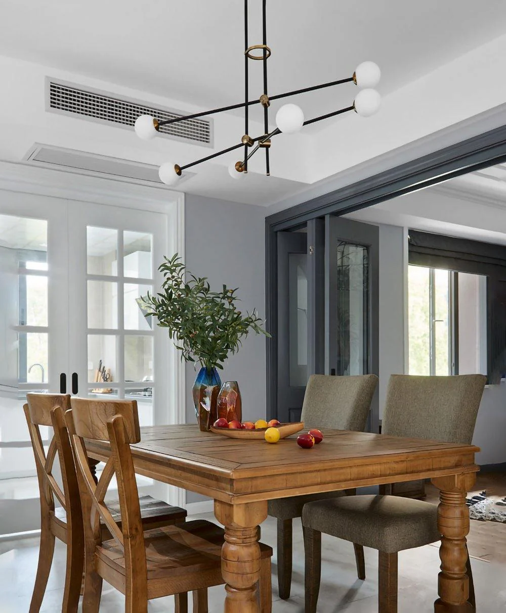 Lustra Chandelier SI Brass Glass Globe - Image 13