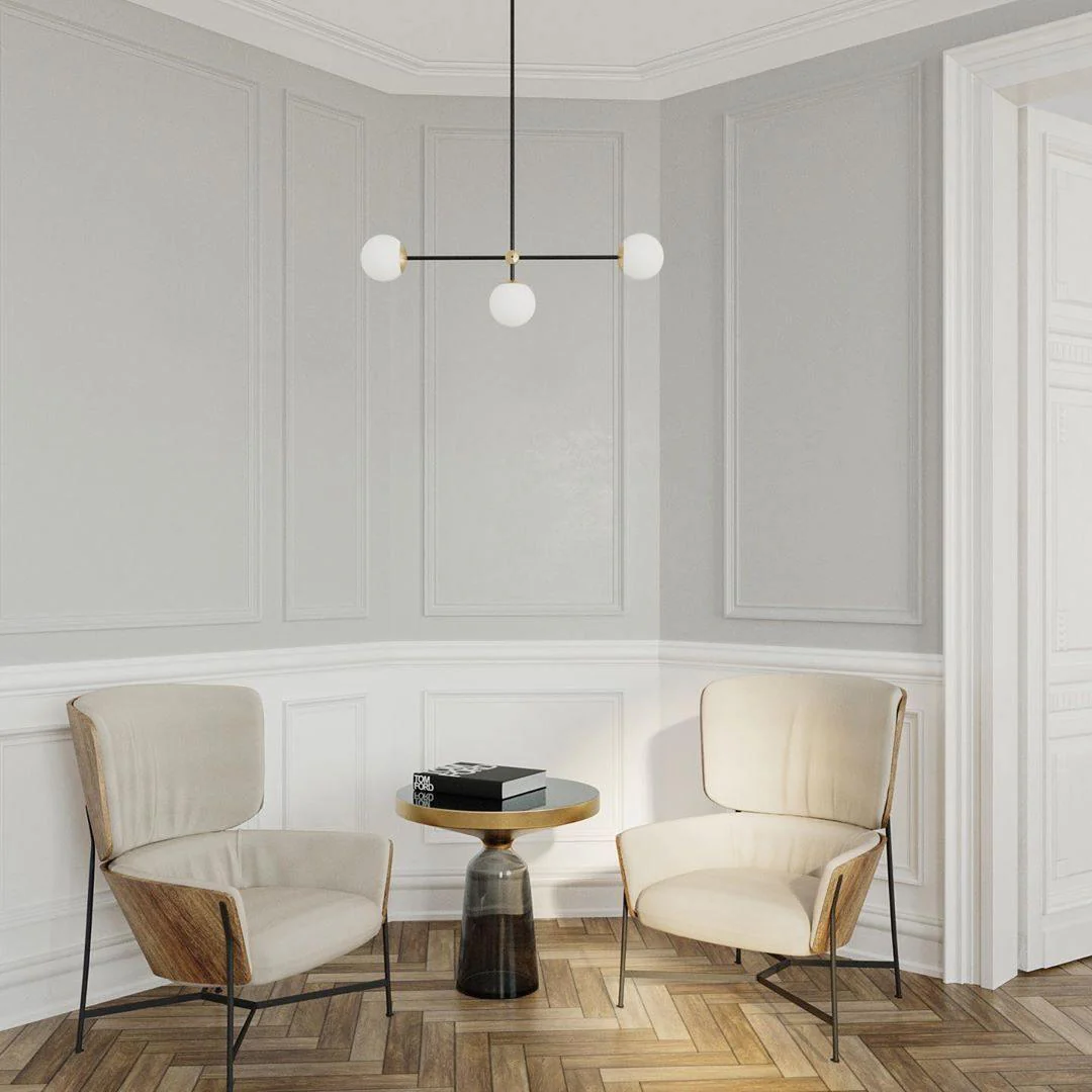 Lustra Chandelier SI Brass Glass Globe - Image 19