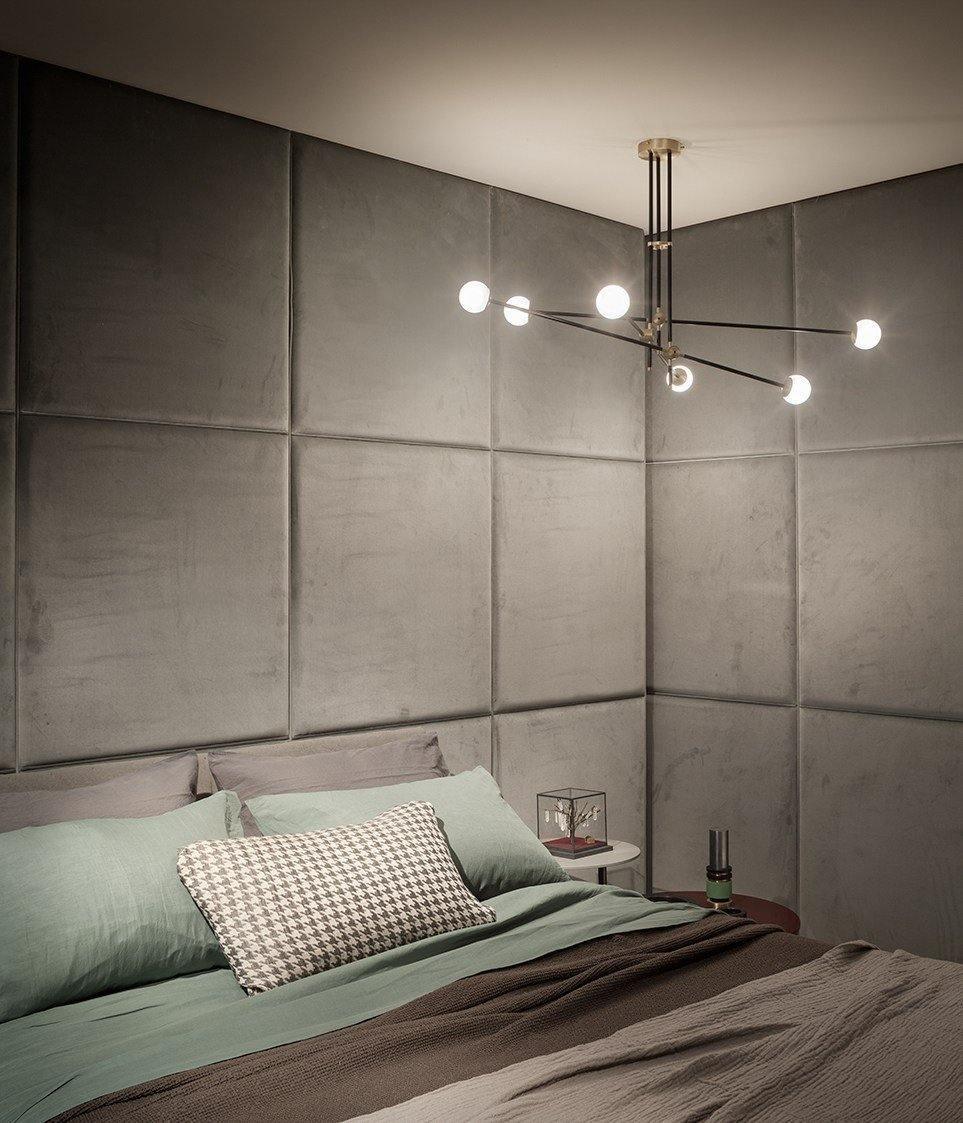Lustra Chandelier SI Brass Glass Globe - Image 25