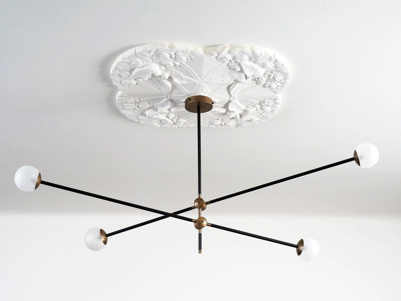 Lustra Chandelier SI Brass Glass Globe - Image 26