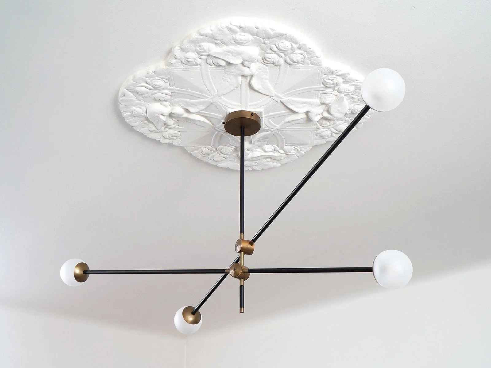 Lustra Chandelier SI Brass Glass Globe - Image 27