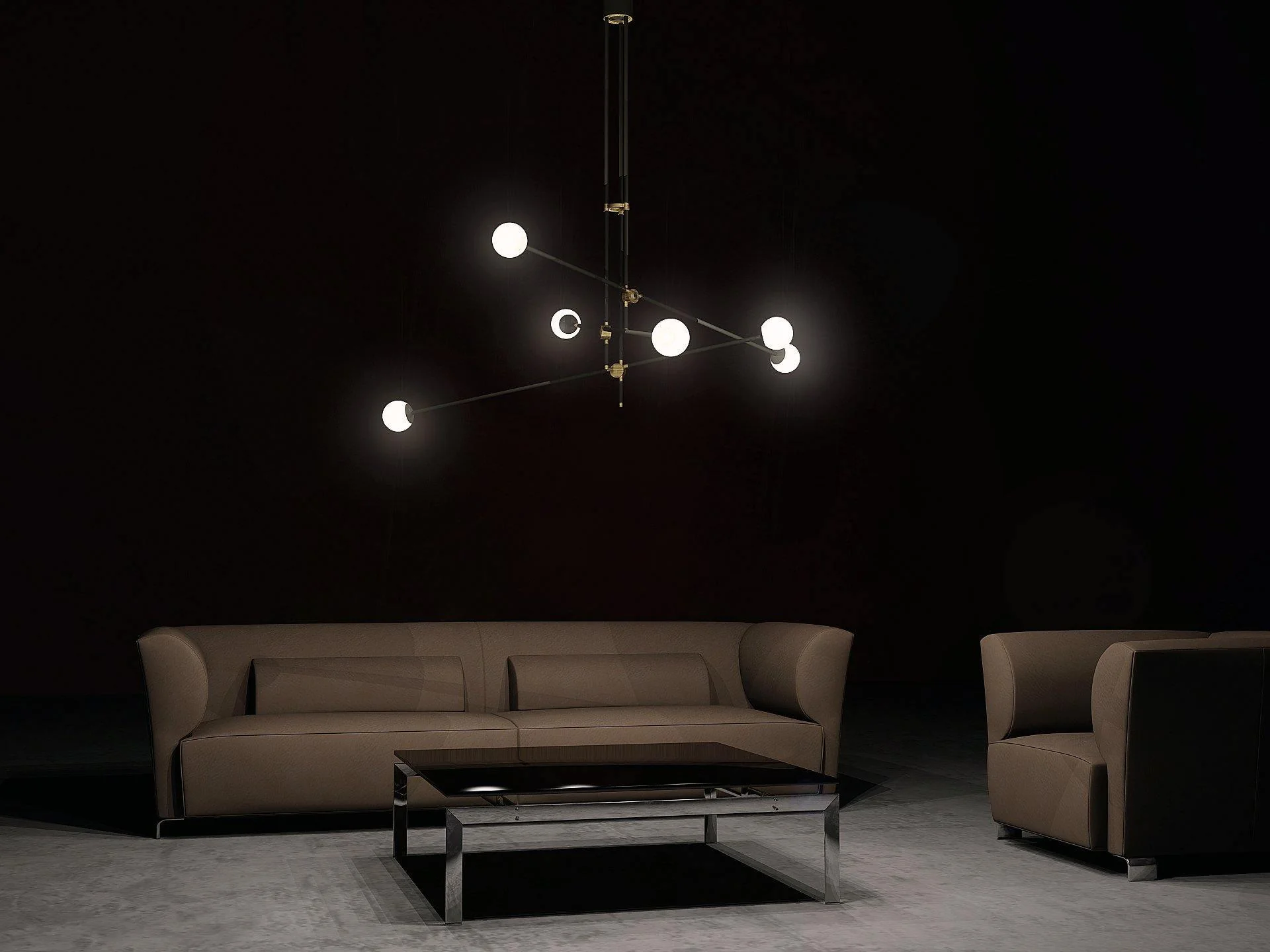 Lustra Chandelier SI Brass Glass Globe - Image 29