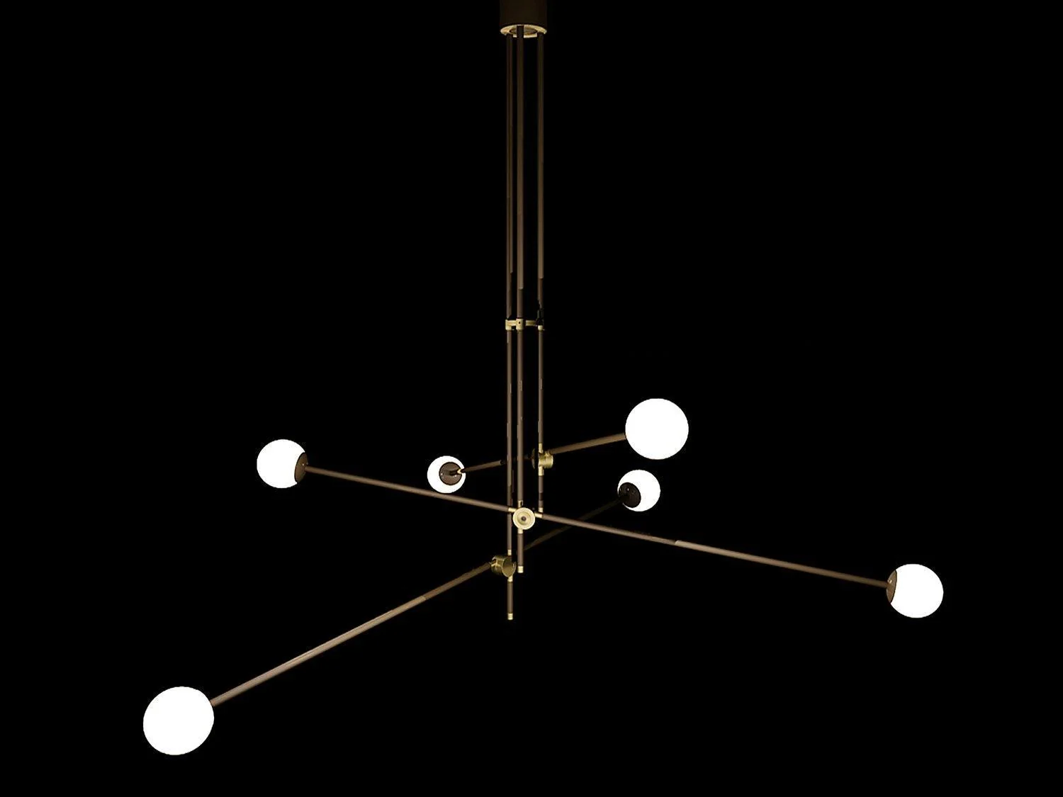 Lustra Chandelier SI Brass Glass Globe - Image 30