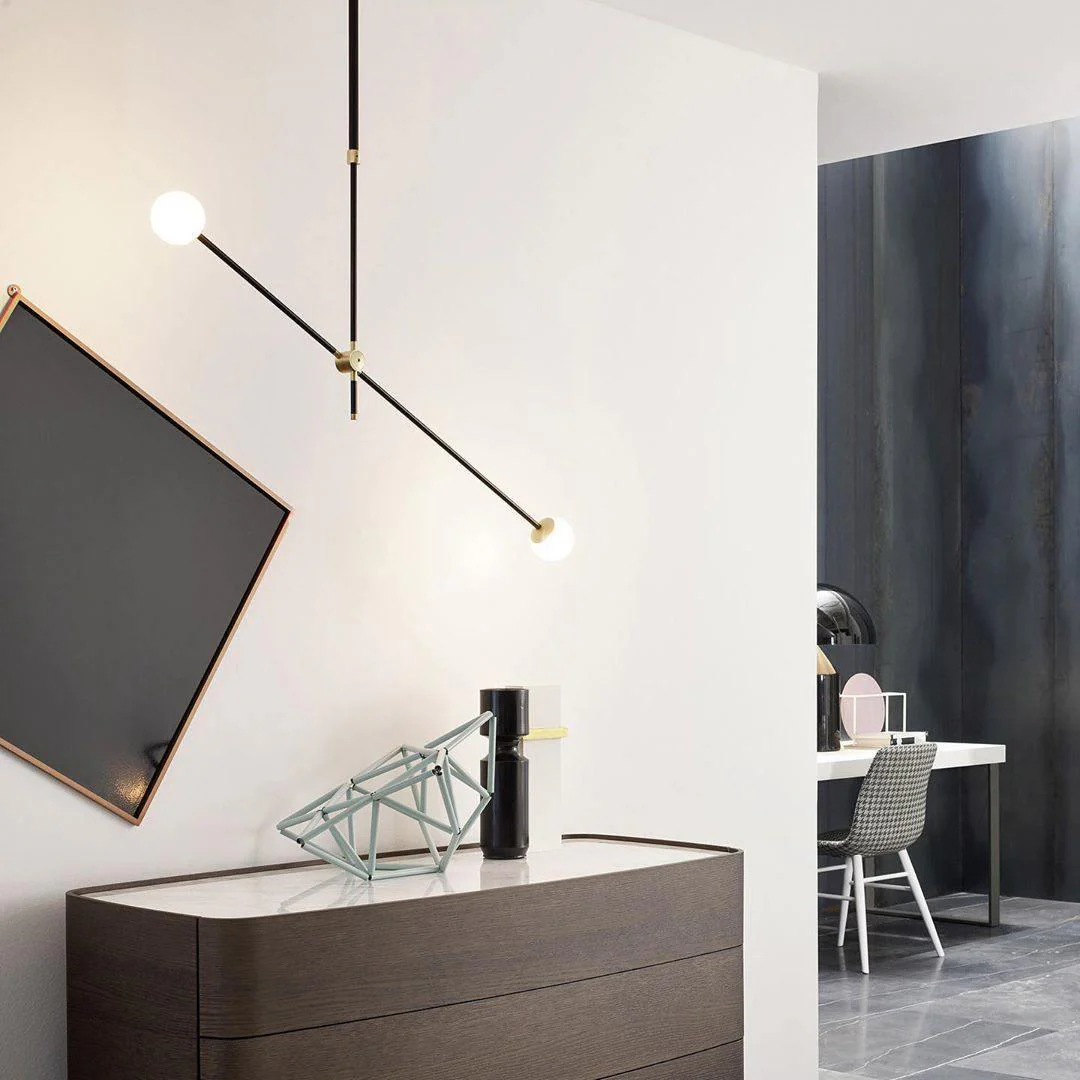 Lustra Chandelier SI Brass Glass Globe - Image 36