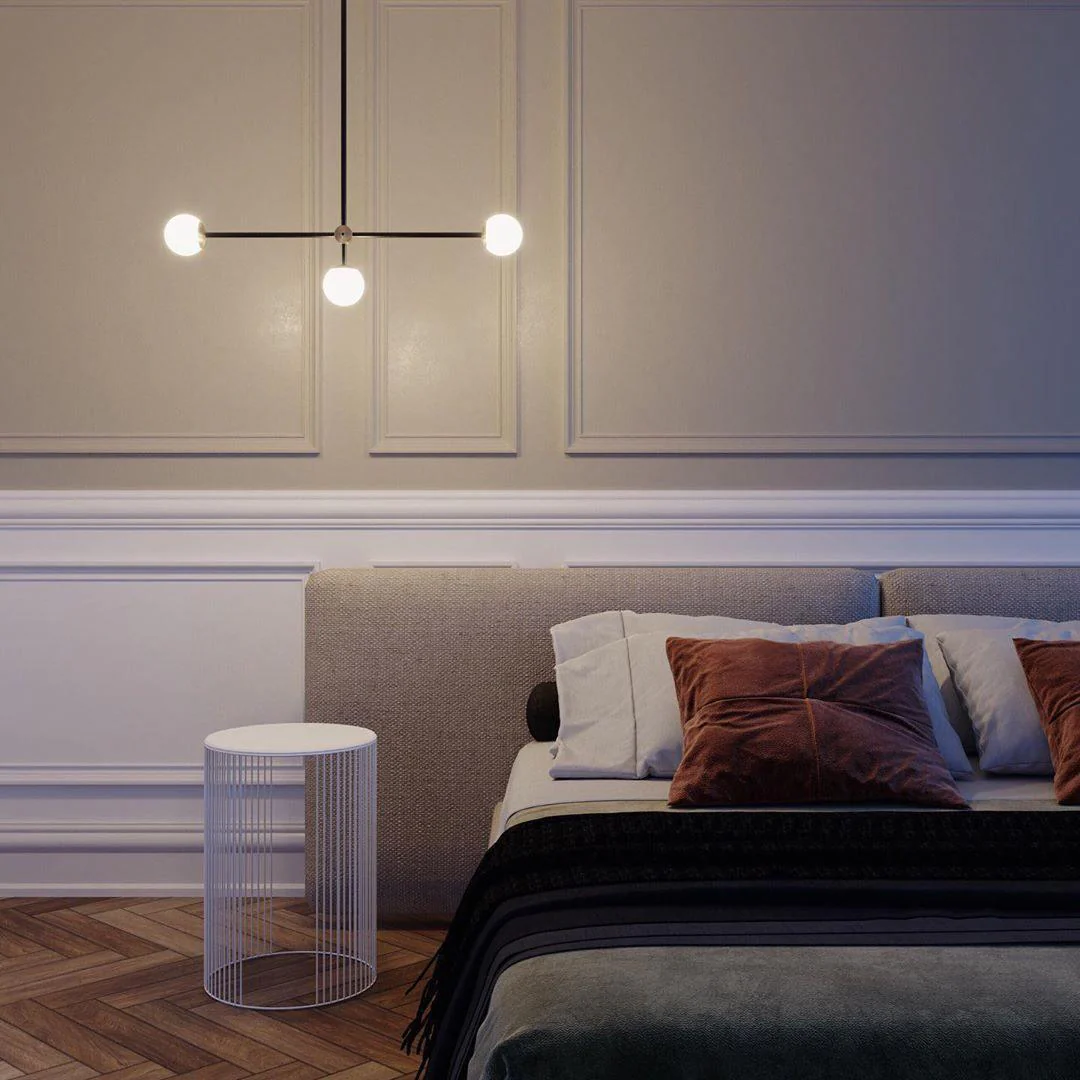 Lustra Chandelier SI Brass Glass Globe - Image 37