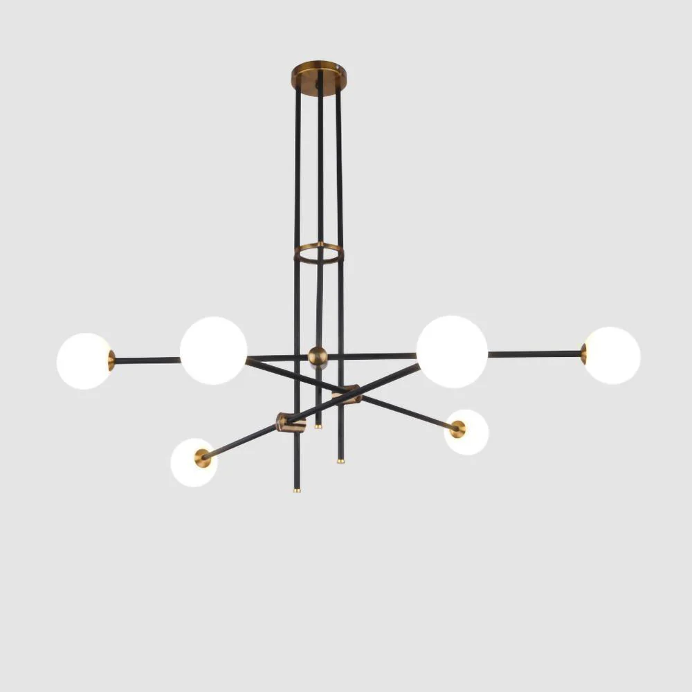 Lustra Chandelier SI Brass Glass Globe - Image 41