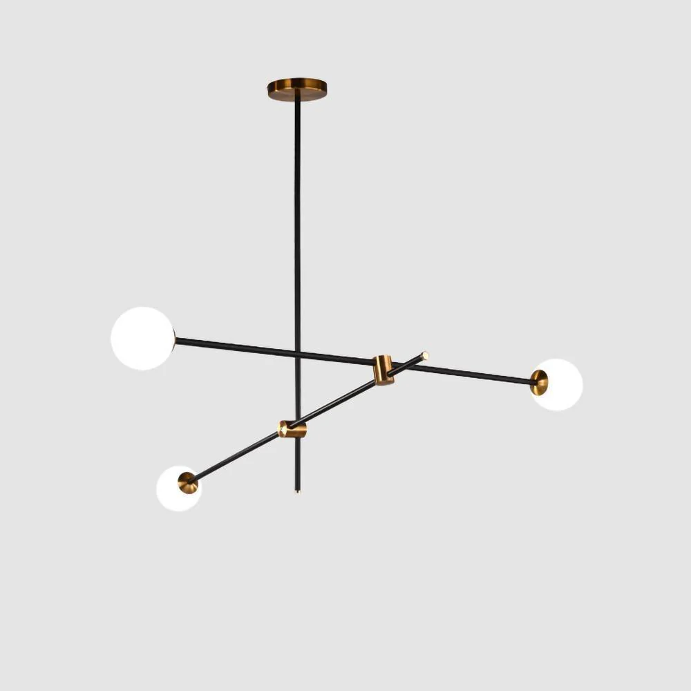 Lustra Chandelier SI Brass Glass Globe - Image 43
