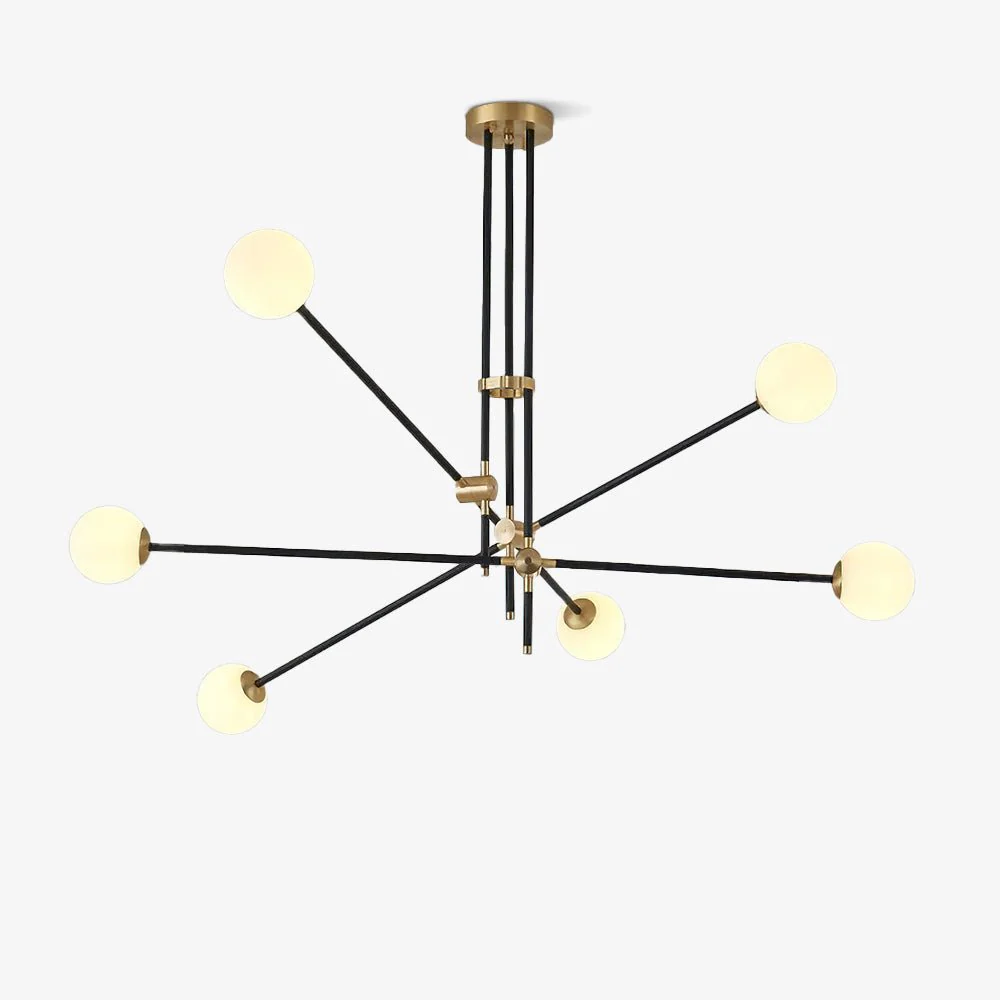 Lustra Chandelier SI Brass Glass Globe - Image 45