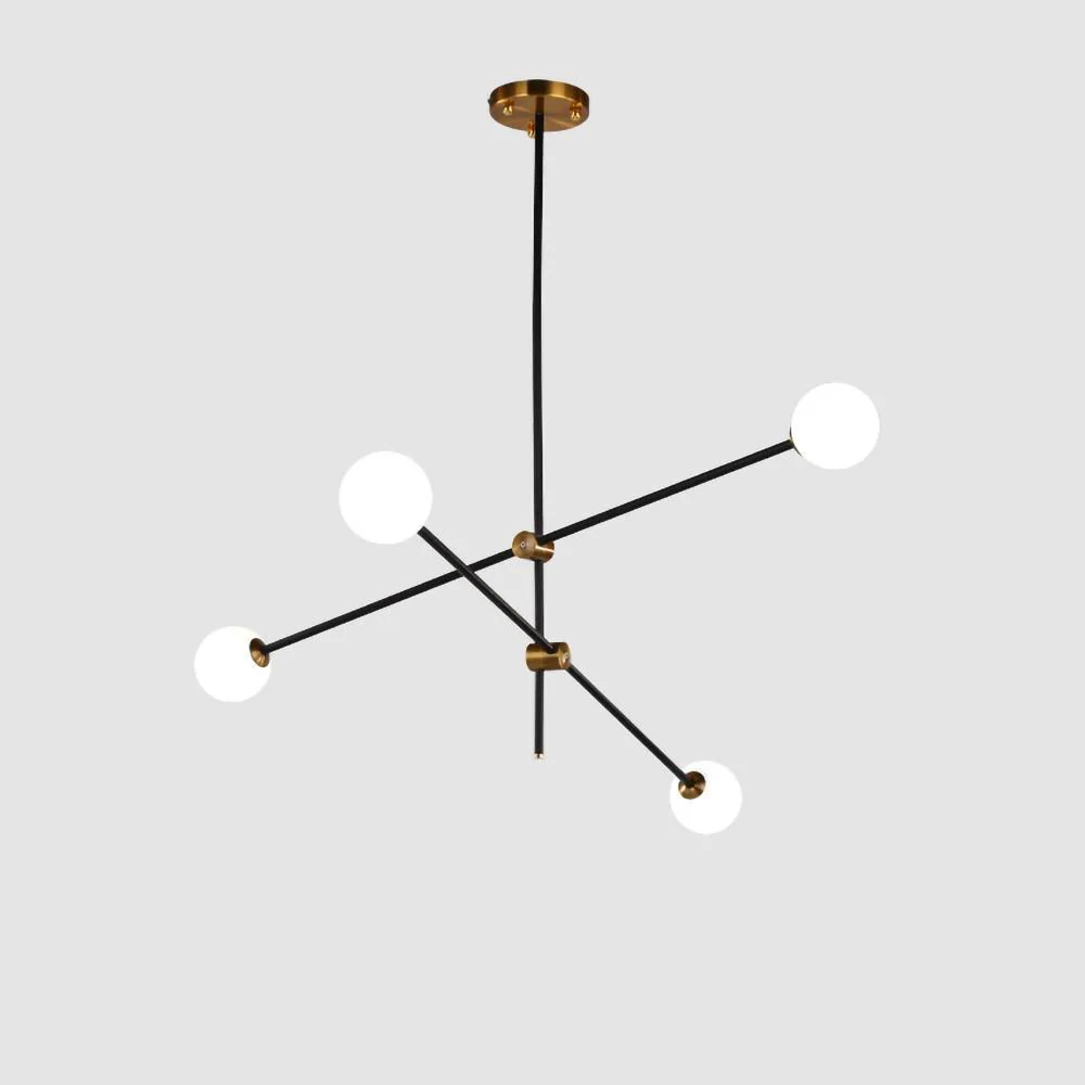 Lustra Chandelier SI Brass Glass Globe - Image 48