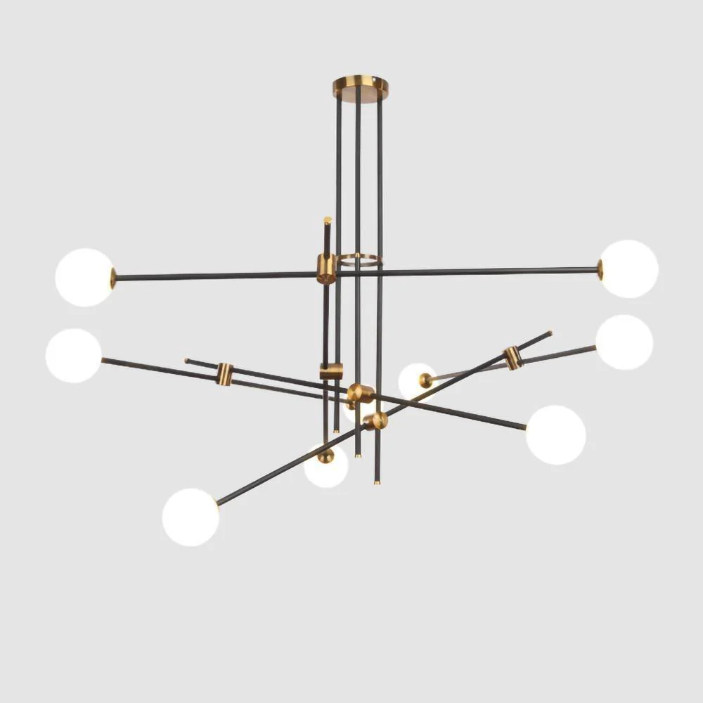 Lustra Chandelier SI Brass Glass Globe - Image 50