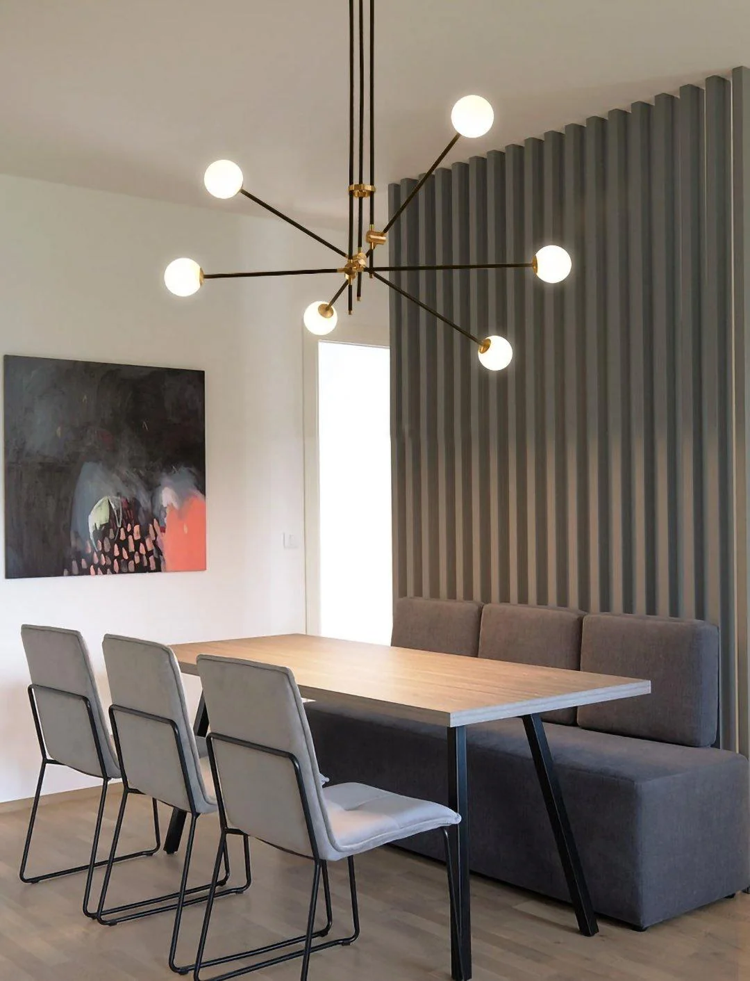 Lustra Chandelier SI Brass Glass Globe - Image 53