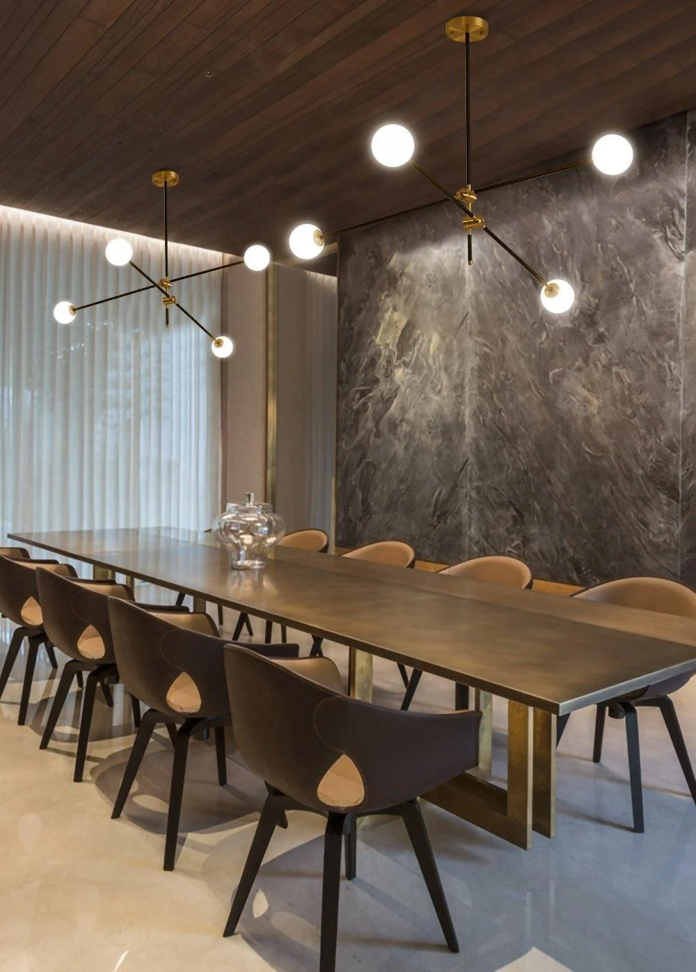 Lustra Chandelier SI Brass Glass Globe - Image 8