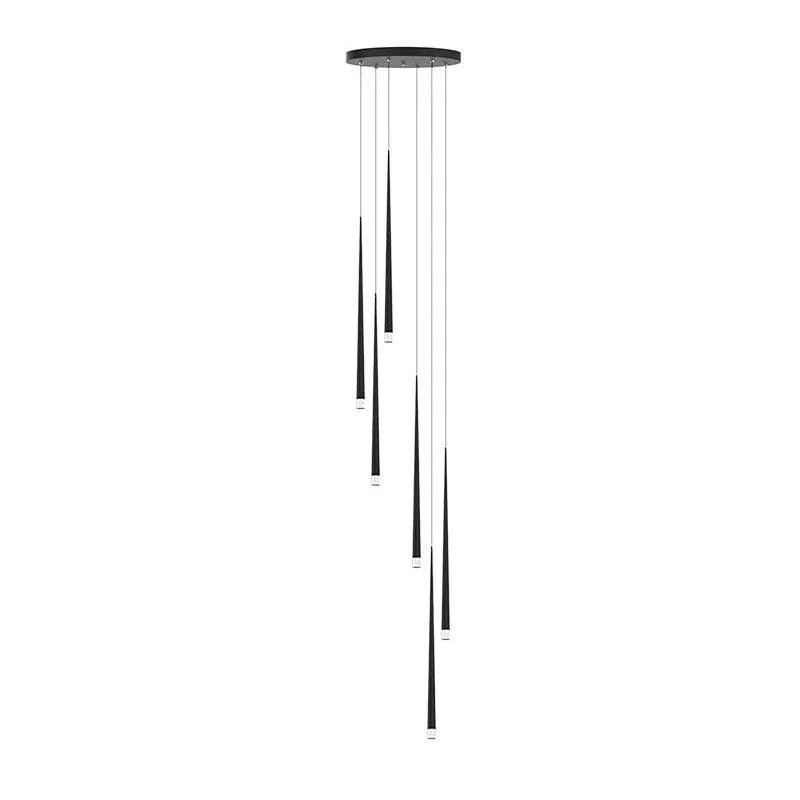 Lustra Chandelier Slender Black Minimalist - Image 20