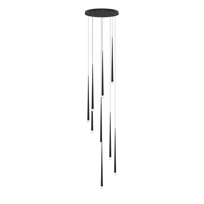 Lustra Chandelier Slender Black Minimalist - Image 21