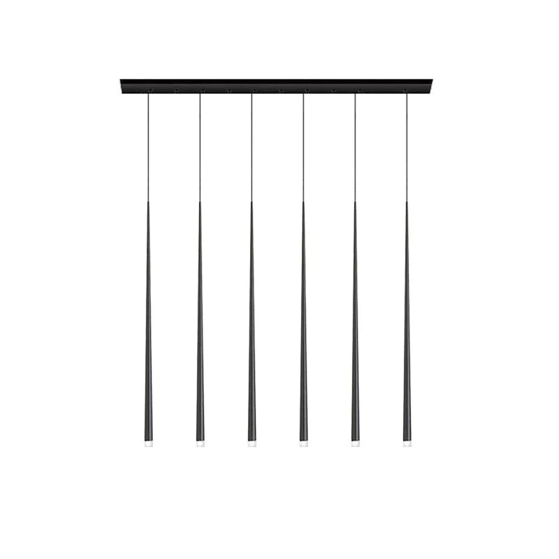 Lustra Chandelier Slender Black Minimalist - Image 29