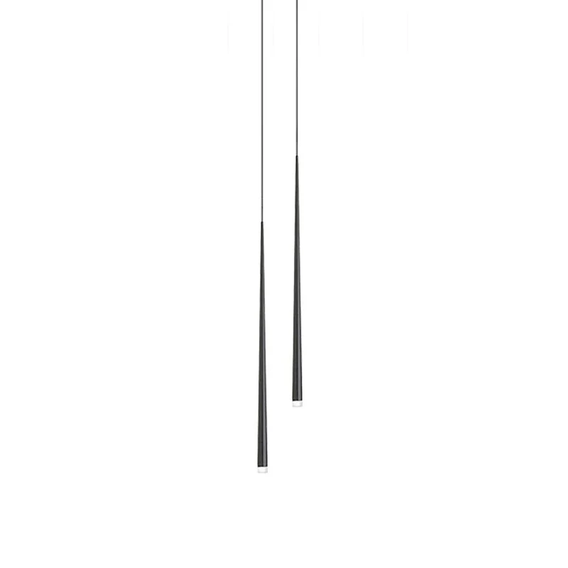Lustra Chandelier Slender Black Minimalist - Image 33