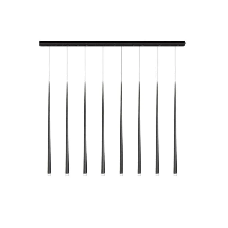 Lustra Chandelier Slender Black Minimalist - Image 60