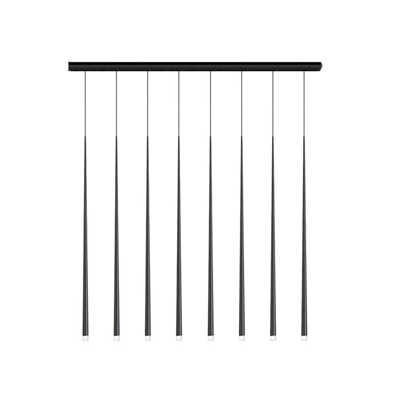 Lustra Chandelier Slender Black Minimalist - Image 61