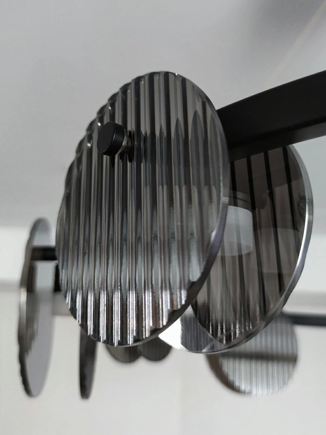 Lustra Chandelier Smoked Glass and Black - Image 14
