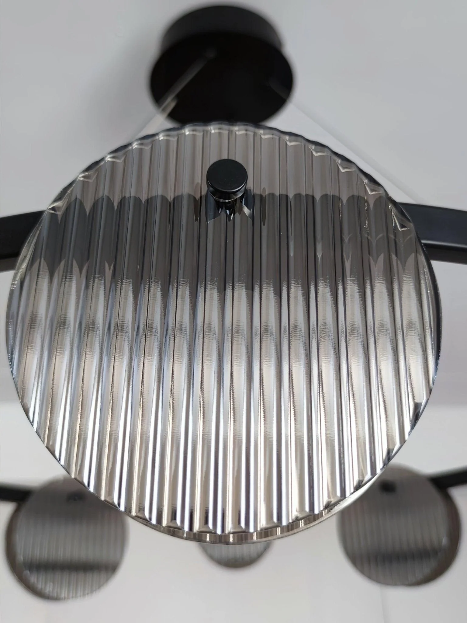 Lustra Chandelier Smoked Glass and Black - Image 15