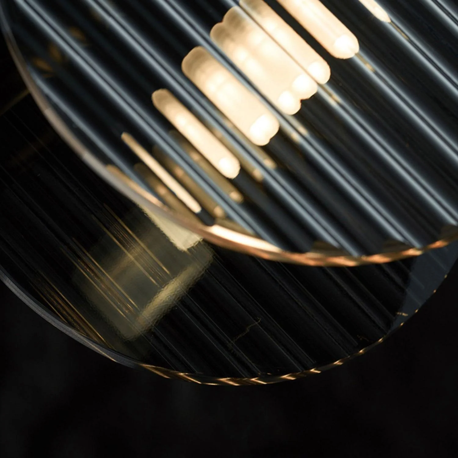 Lustra Chandelier Smoked Glass and Black - Image 16