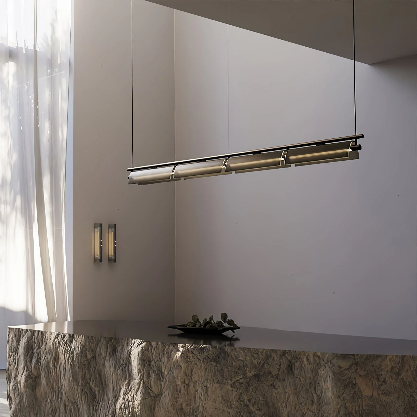 Lustra Chandelier Smoky Glass Modern - Image 16