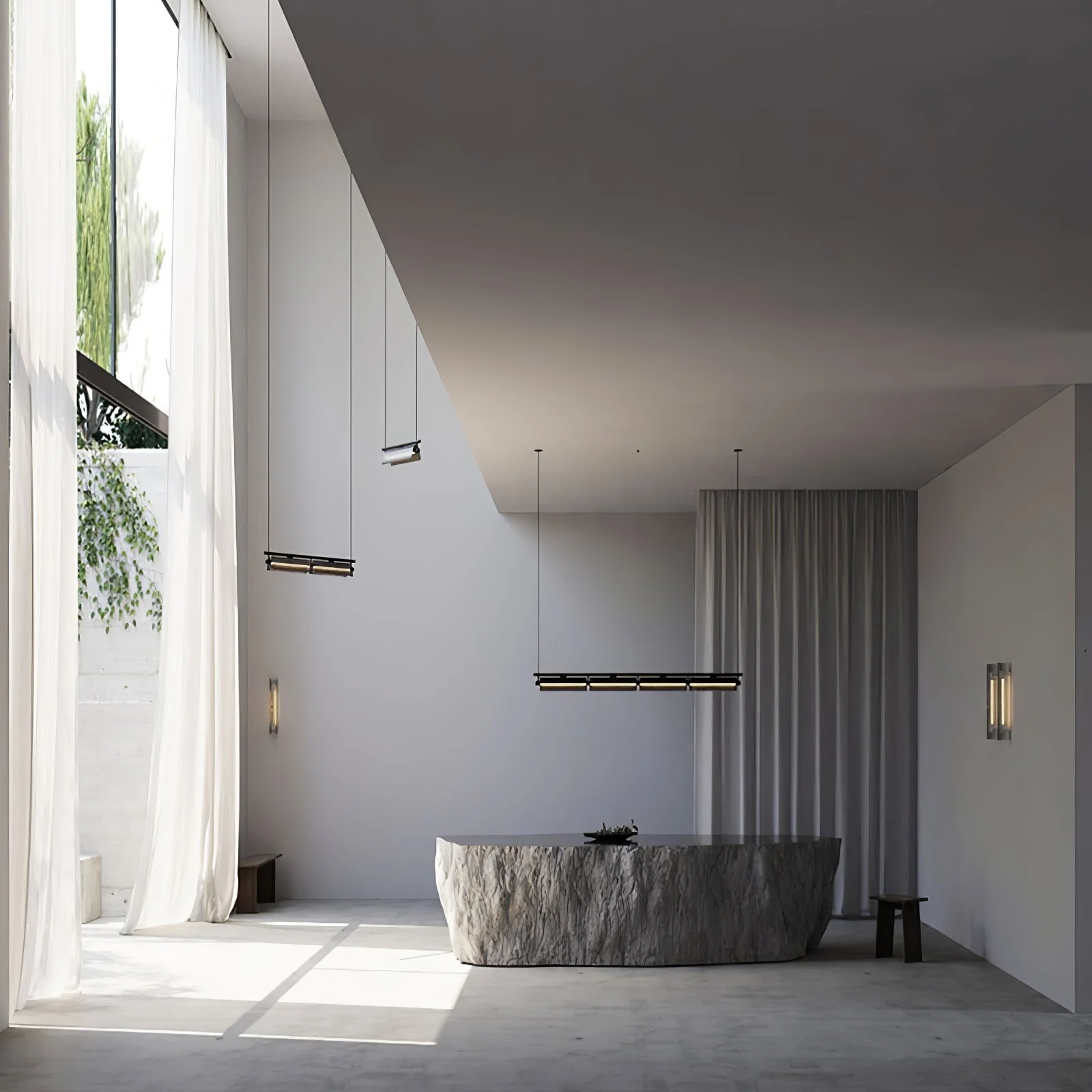 Lustra Chandelier Smoky Glass Modern - Image 20