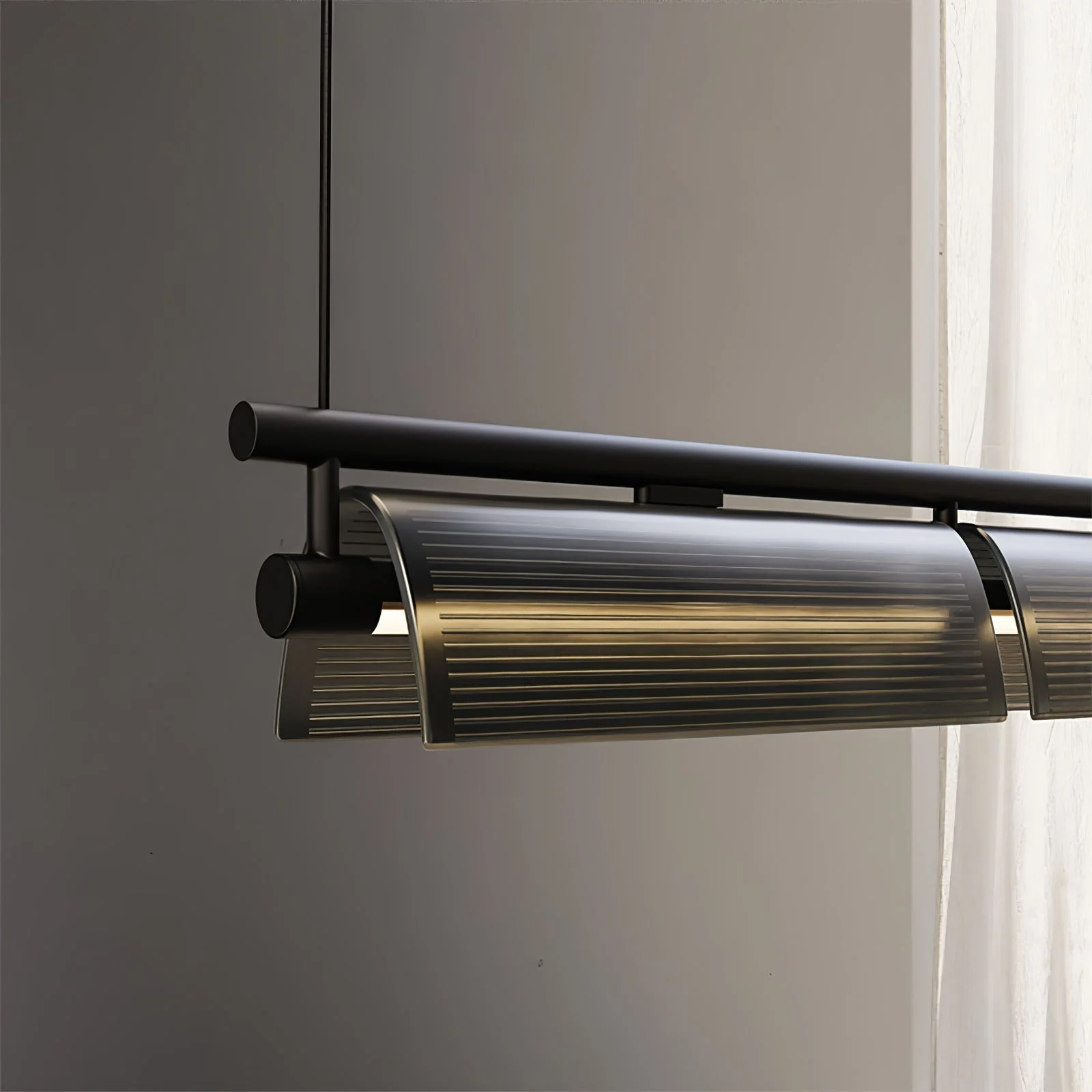 Lustra Chandelier Smoky Glass Modern - Image 23