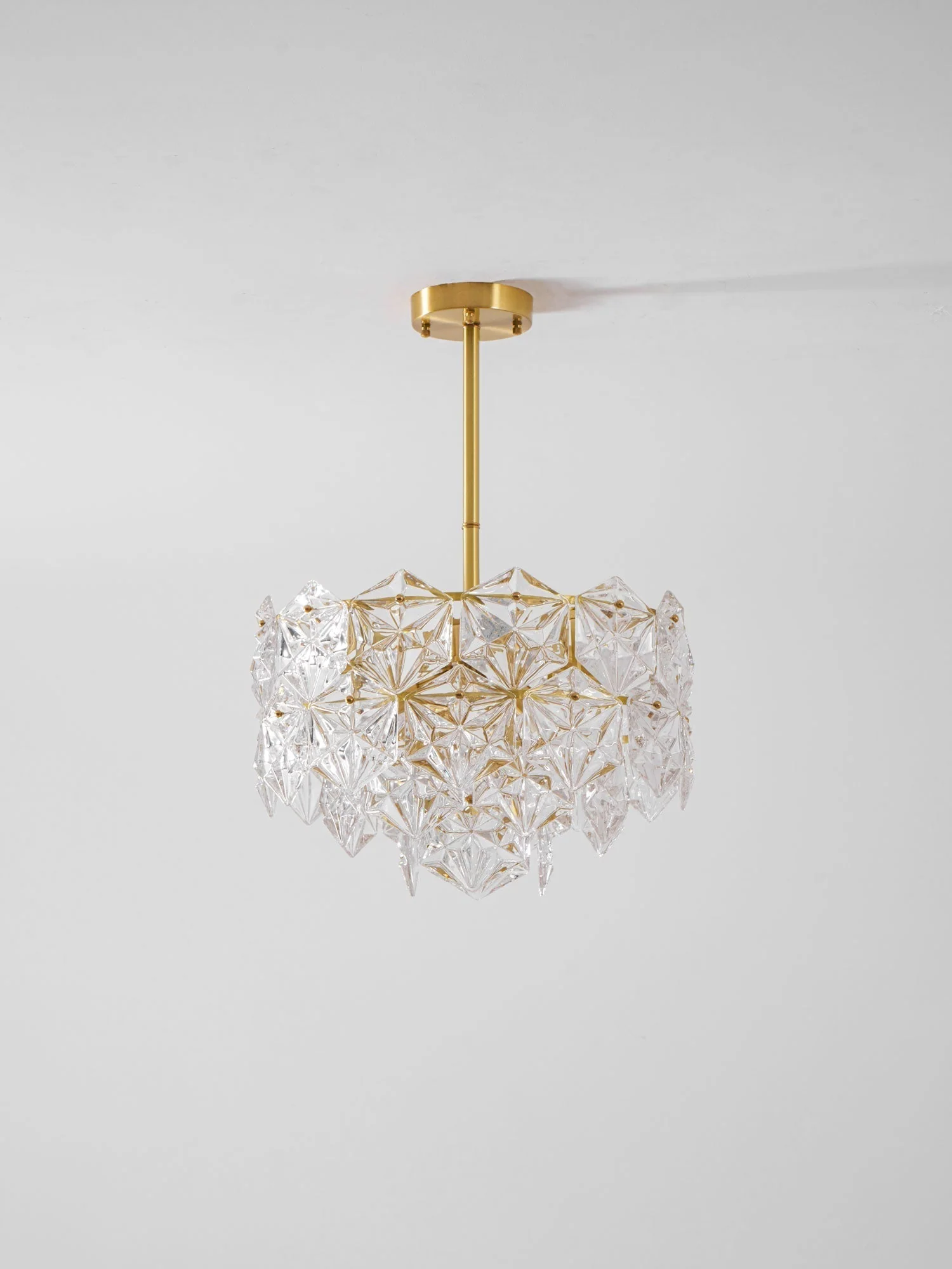 Lustra Chandelier Snowflake Glass Gold - Image 18