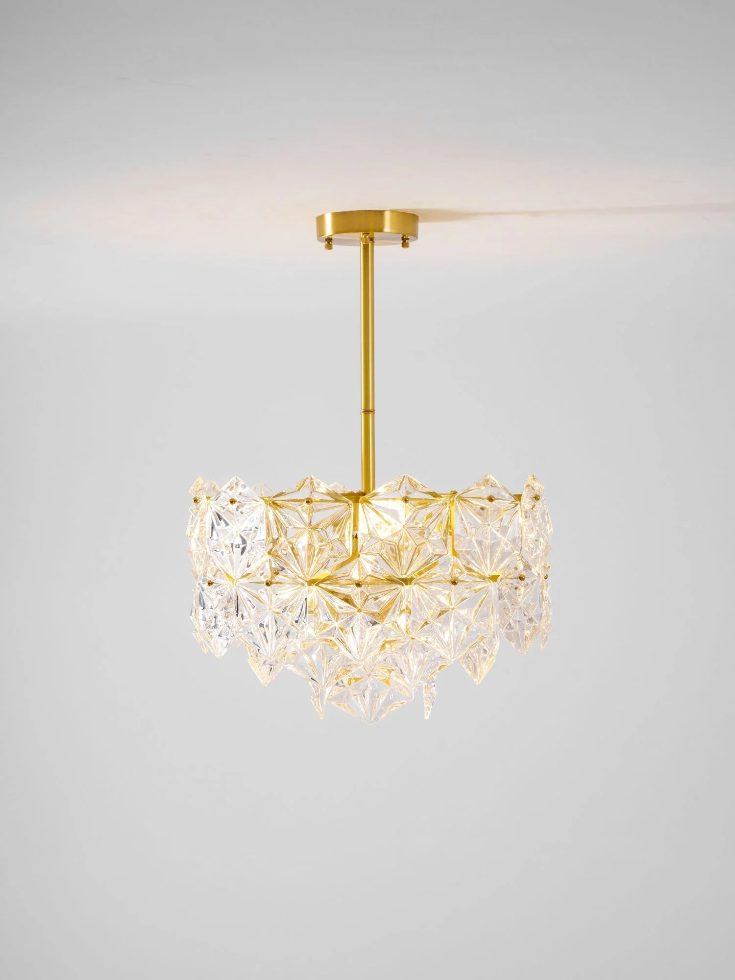 Lustra Chandelier Snowflake Glass Gold - Image 19