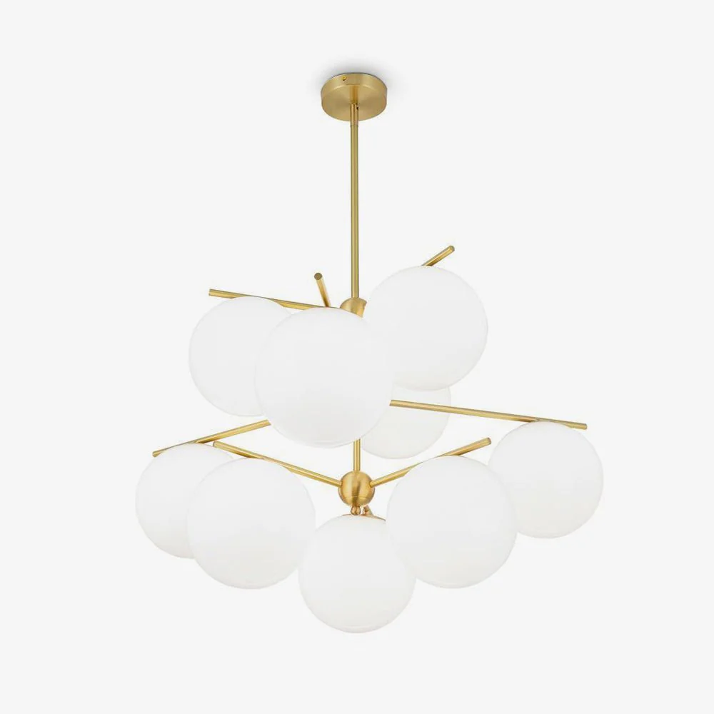 Lustra Chandelier Sphere & Stem Modern Gold LED
