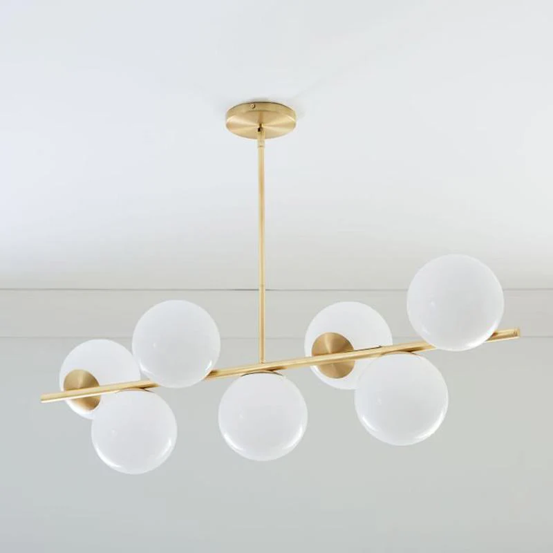 Lustra Chandelier Sphere & Stem Modern Gold LED - Image 11