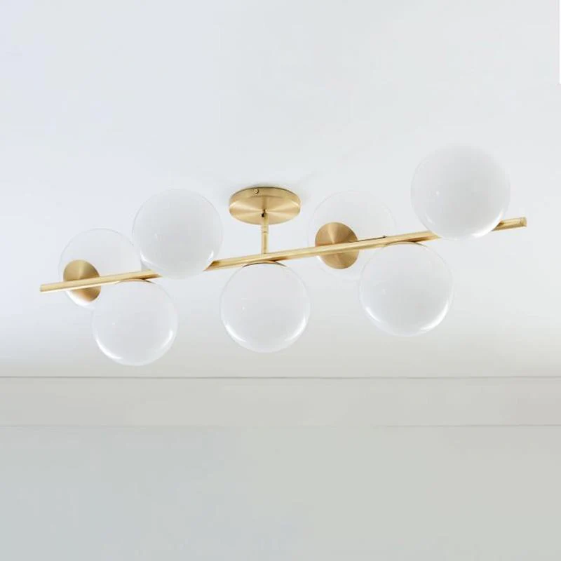 Lustra Chandelier Sphere & Stem Modern Gold LED - Image 27