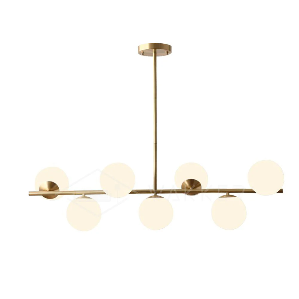 Lustra Chandelier Sphere & Stem Modern Gold LED - Image 36