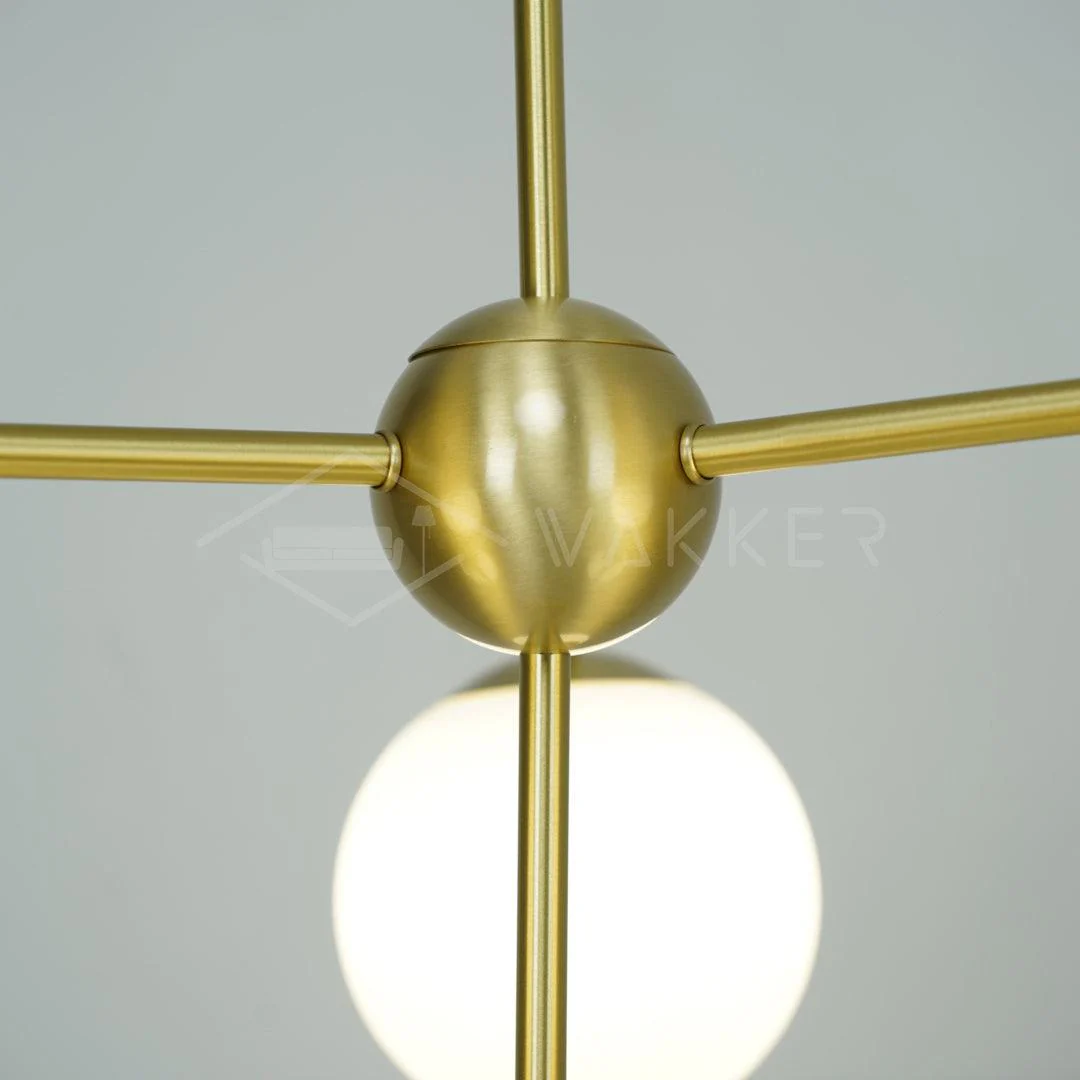 Lustra Chandelier Sphere & Stem Modern Gold LED - Image 37