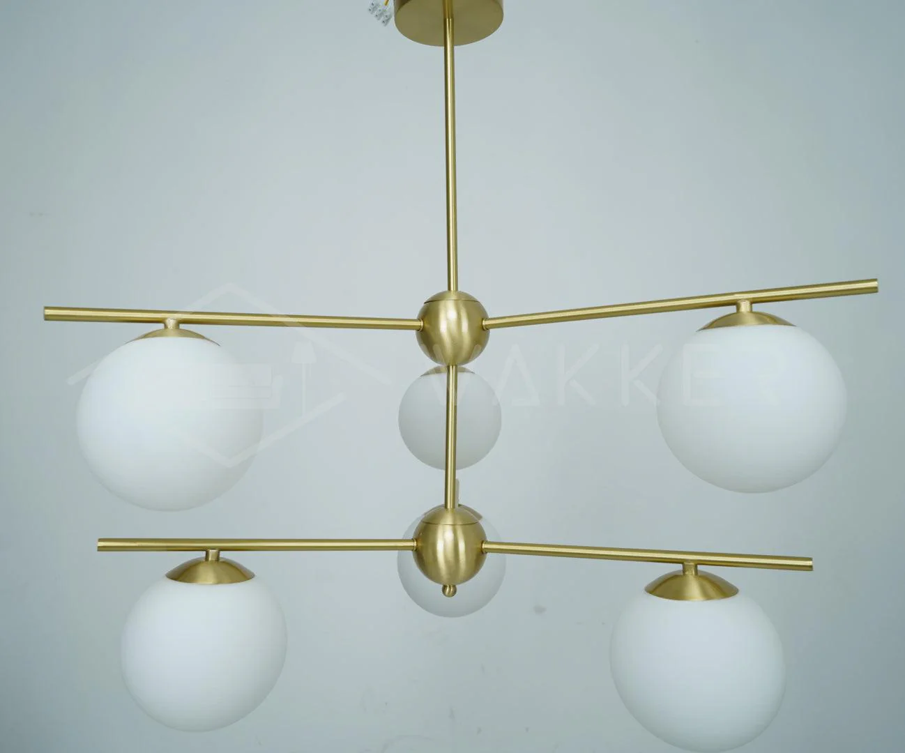 Lustra Chandelier Sphere & Stem Modern Gold LED - Image 41
