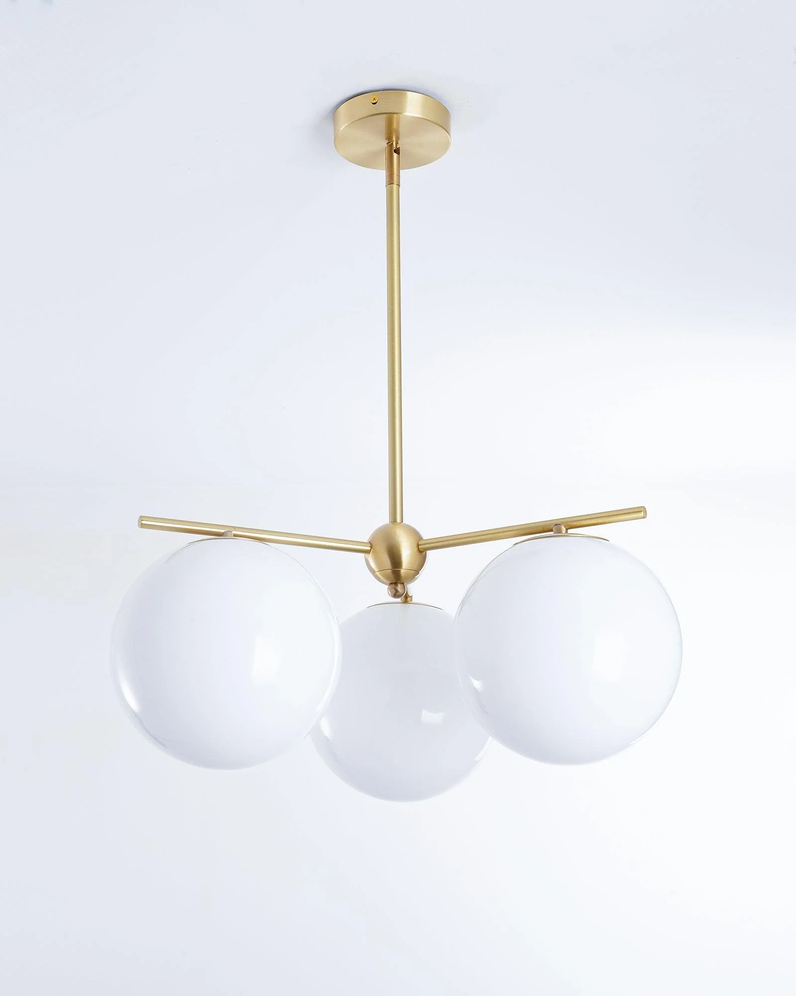 Lustra Chandelier Sphere & Stem Modern Gold LED - Image 46