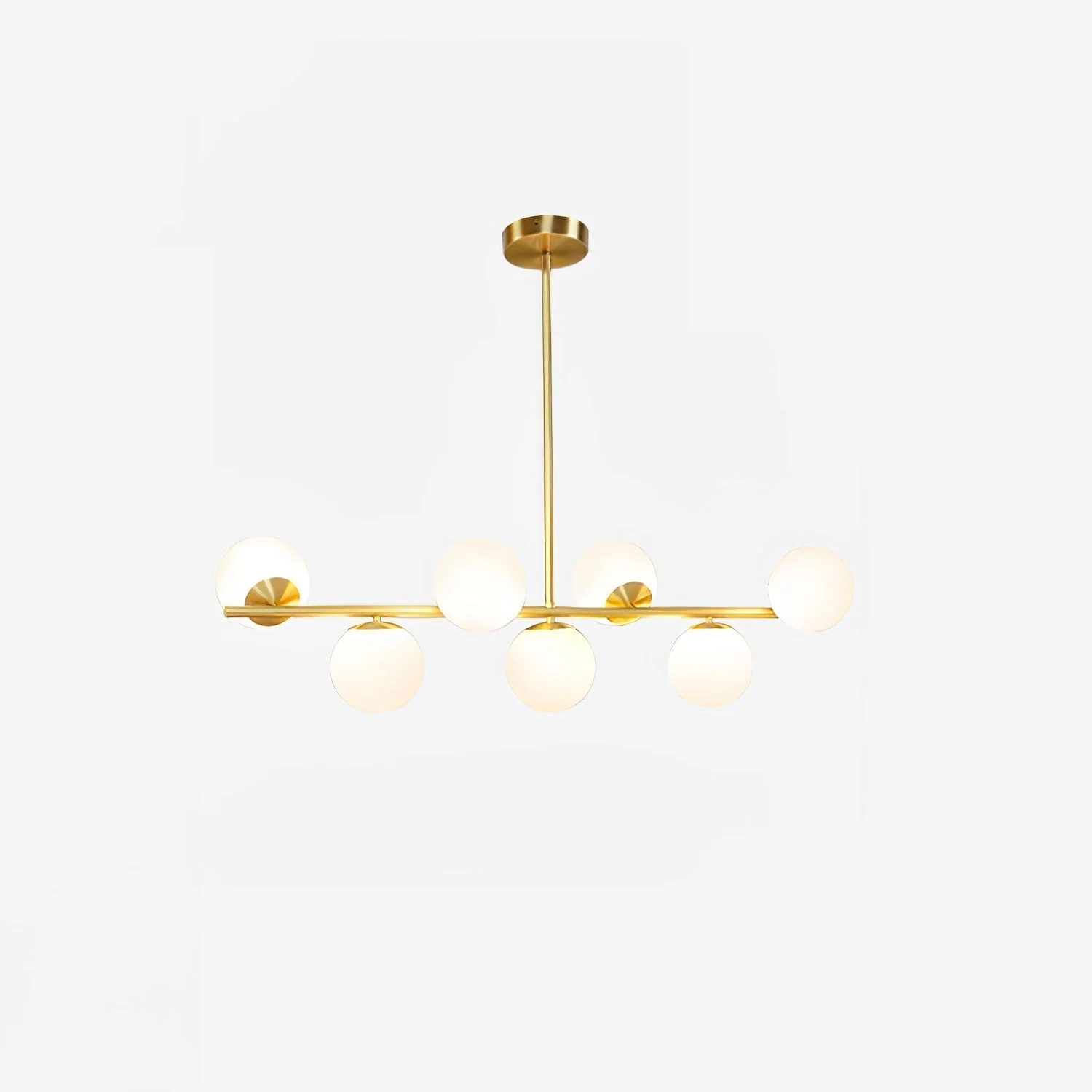 Lustra Chandelier Sphere & Stem Modern Gold LED - Image 61