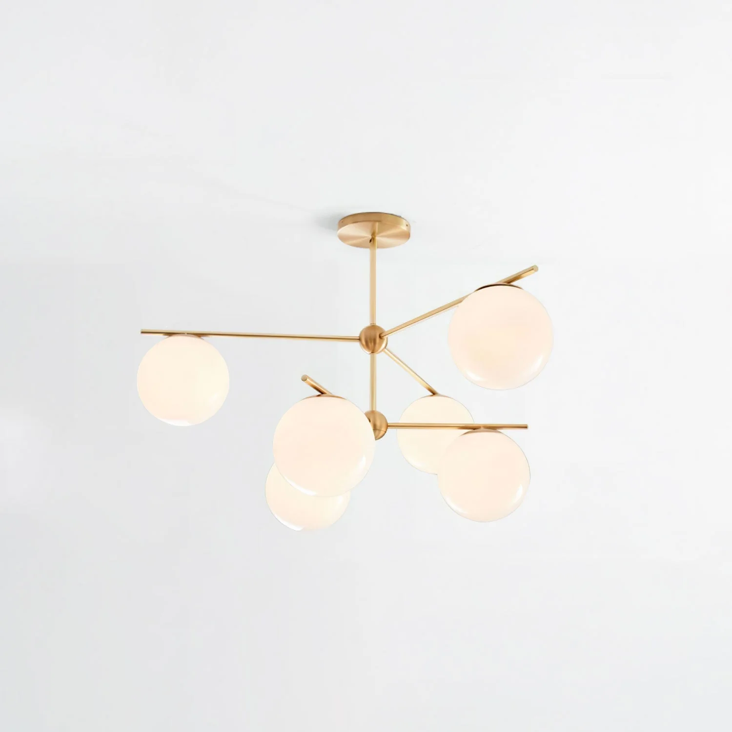 Lustra Chandelier Sphere & Stem Modern Gold LED - Image 69