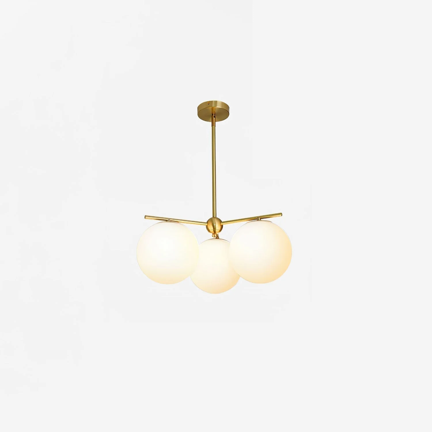 Lustra Chandelier Sphere & Stem Modern Gold LED - Image 71