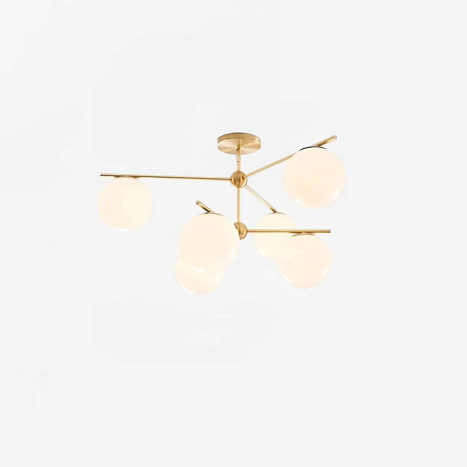 Lustra Chandelier Sphere & Stem Modern Gold LED - Image 72