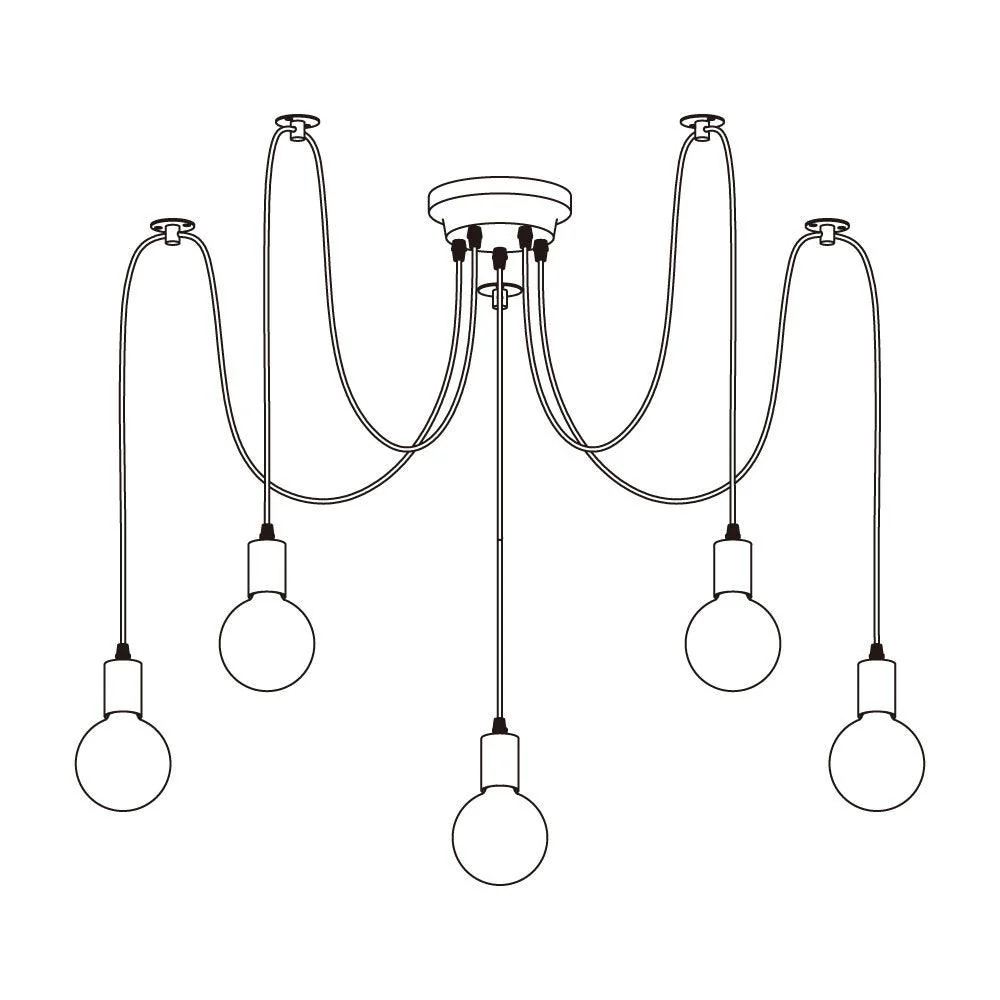 Lustra Chandelier Spider Cable Industrial - Image 33