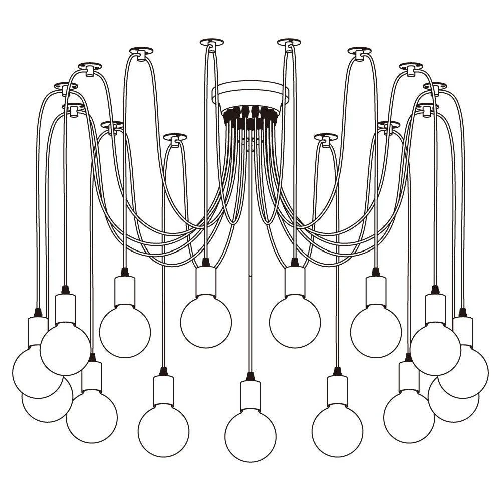 Lustra Chandelier Spider Cable Industrial - Image 47