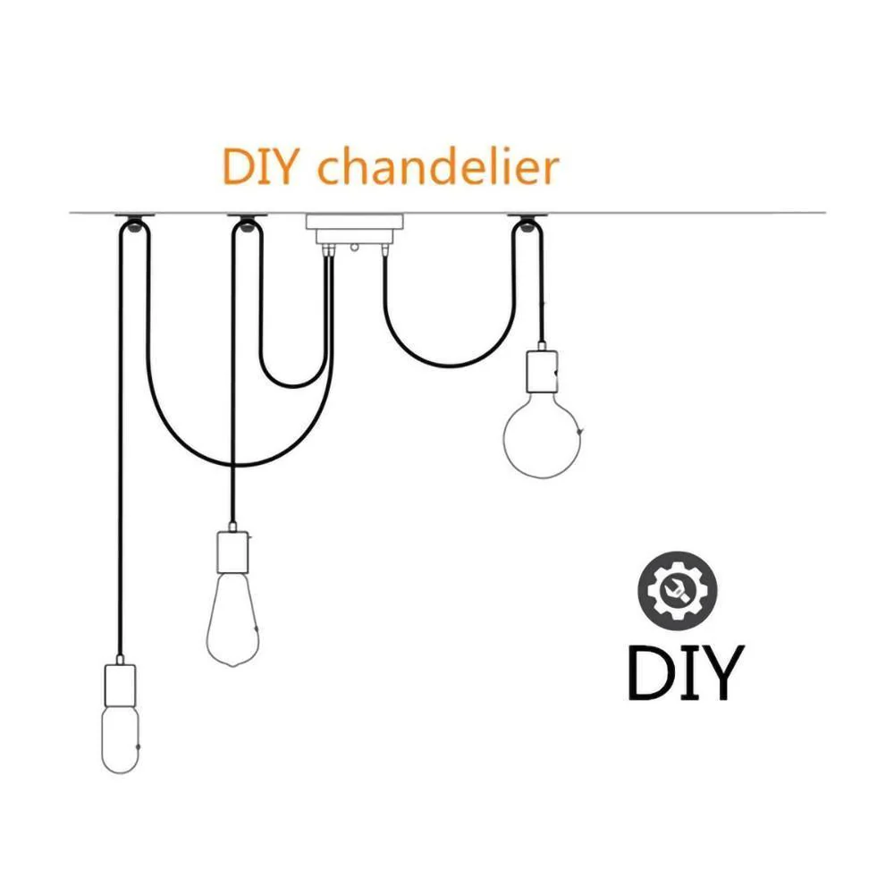 Lustra Chandelier Spider Cable Industrial - Image 50
