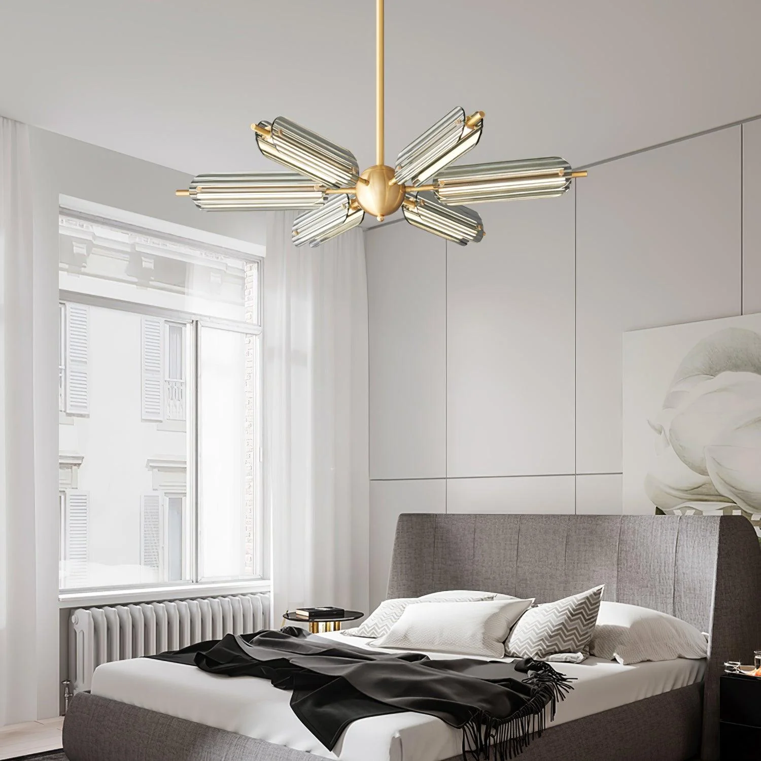 Lustra Chandelier Sputnik Brass Modern 12-Light - Image 12
